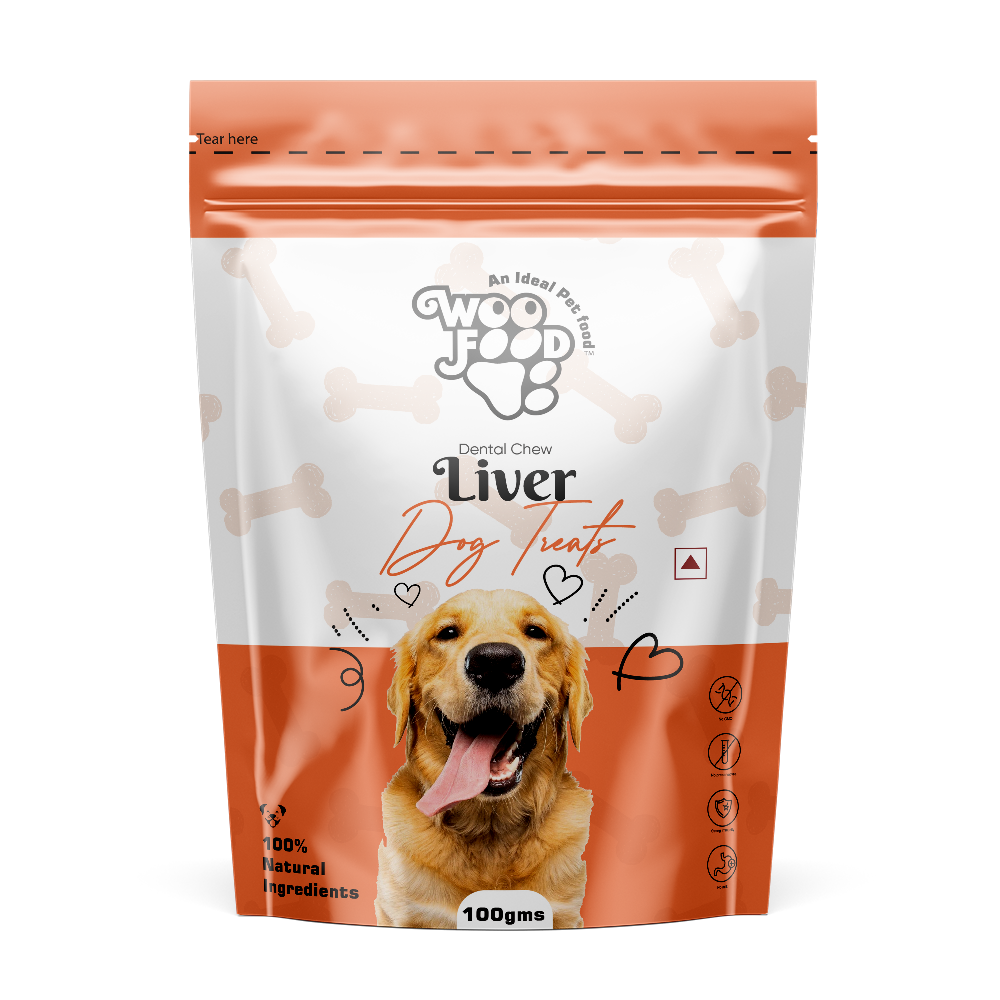 WooFood Dental Chew Liver Dog Treats