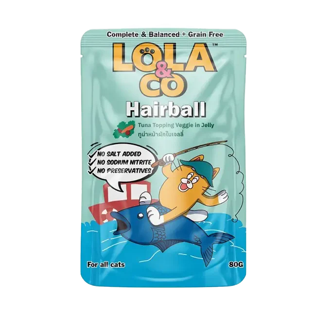 Lola & Co Hairball Tuna Topping Veggie in Jelly (80gm)