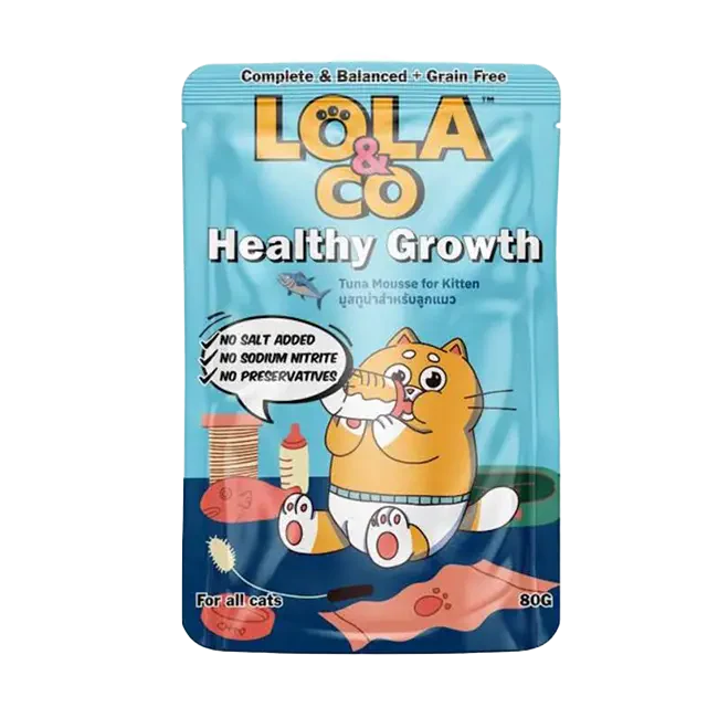 Lola & Co Healthy Growth Tuna Mousse for Kitten Pouch (80gm)