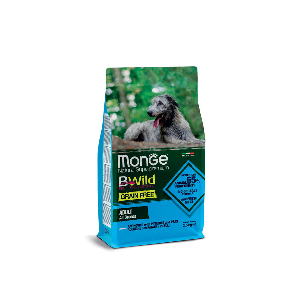 B-Wild Grain Free Adult All Breeds Anchovies with Potatoes and Peas for dogs