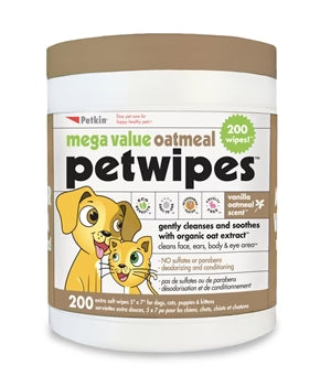Petkin Petwipes oatmeal for Dogs and Cats