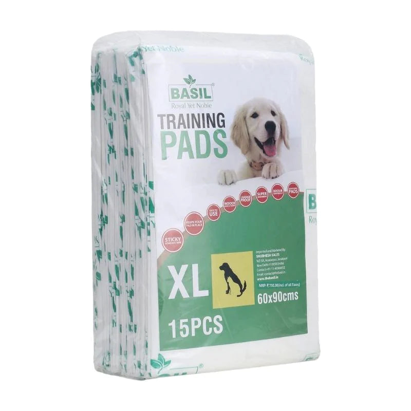 Basil Training Pee Pads - Extra Large (15 Pads)