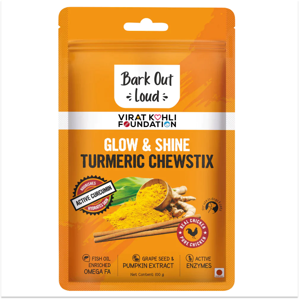 Bark Out Loud Glow and Shine Turmeric Chew Stix for Dogs and Cats