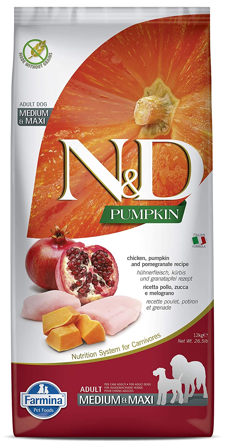 N&D Pumpkin Chicken Pomegranate Grain Free Adult Medium/Maxi