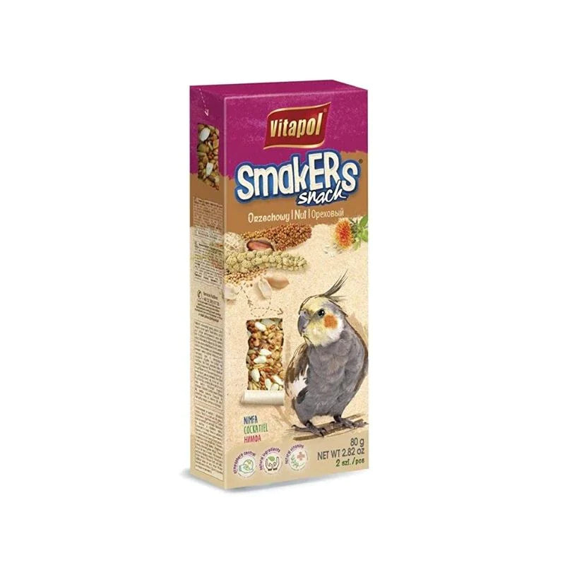 Vitapol Smakers Snack Bird Treats for Cockatiels - Nut (90g)