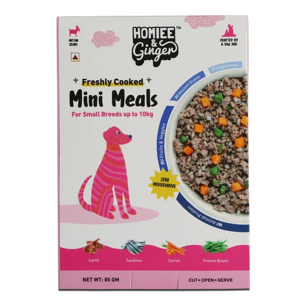 Homiee & Ginger Mini Meals Surf & Turf lamb & fish small dog food
