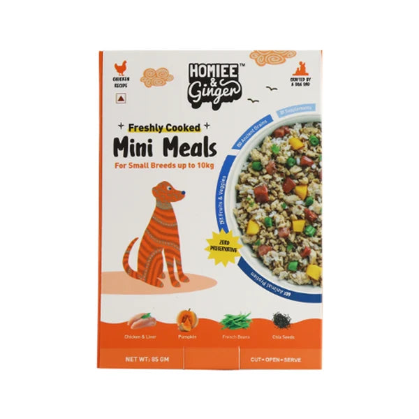 Homiee & Ginger Mini Meals Chicken & Barley small breed dog food