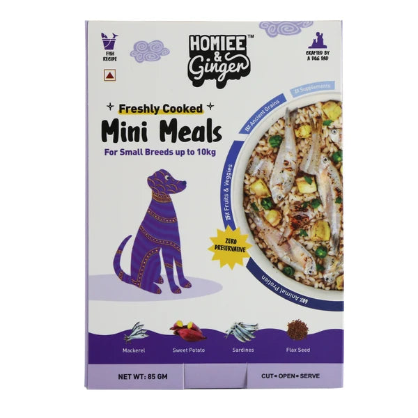 Homiee & Ginger Mini Meals Fish Fiesta small breed dog food