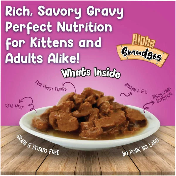 Aloha Smudges Cod and Salmon in Gravy Adult Cat Wet Food
