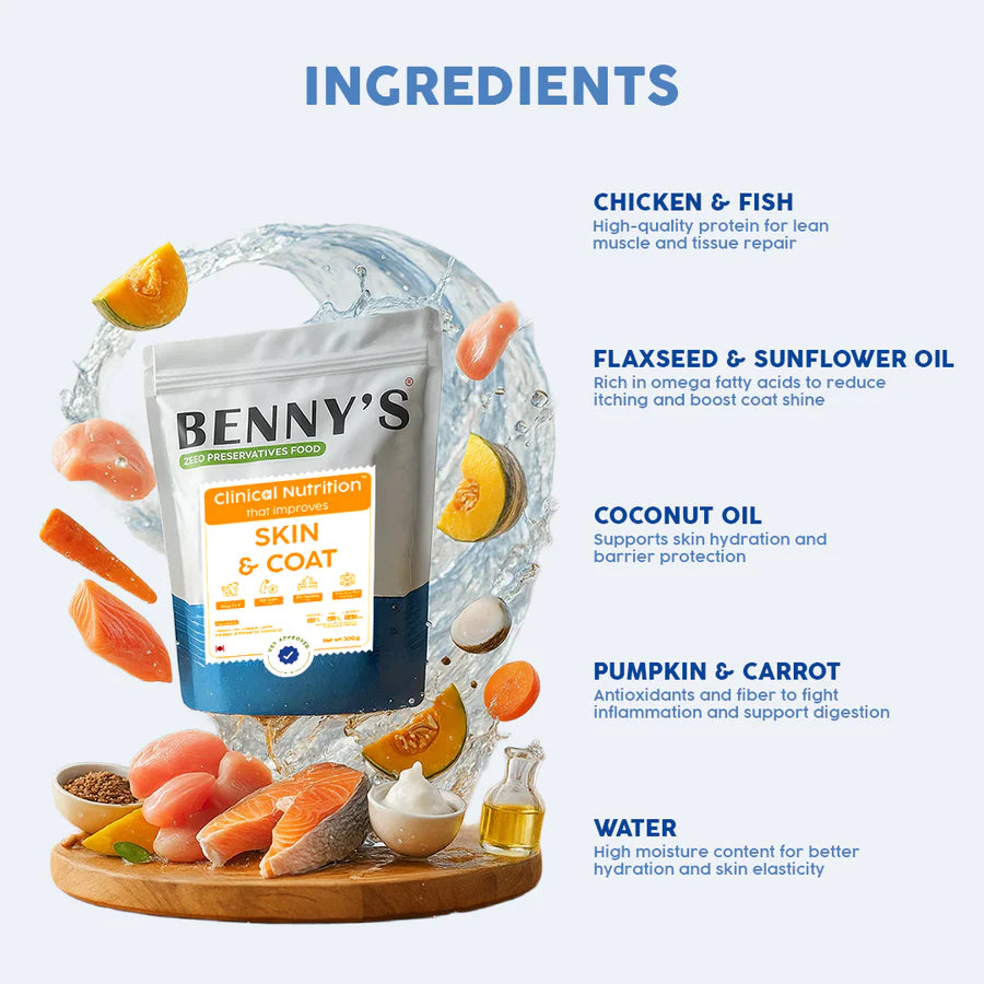 Benny's Bowl Clinical Nutrition for Healthy Skin and Coat Dog Wet Food