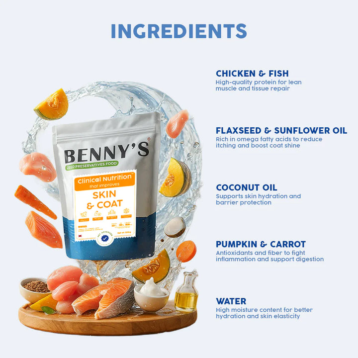 Benny's Bowl Clinical Nutrition for Healthy Skin and Coat Dog Wet Food