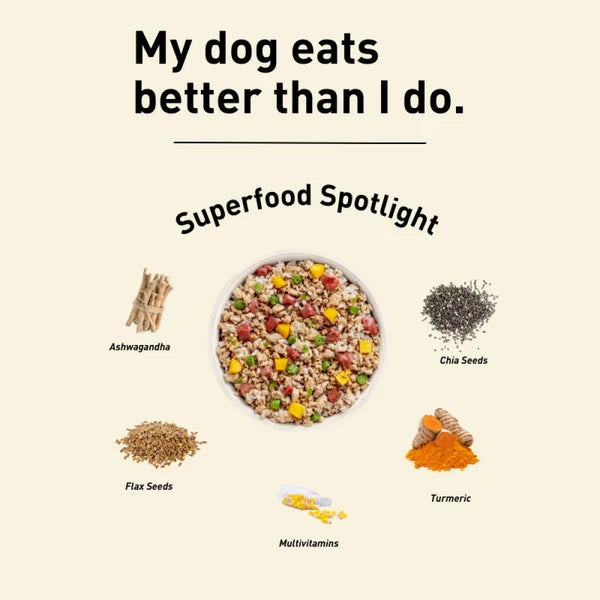 Homiee & Ginger paneer & veggies dog food ingredients