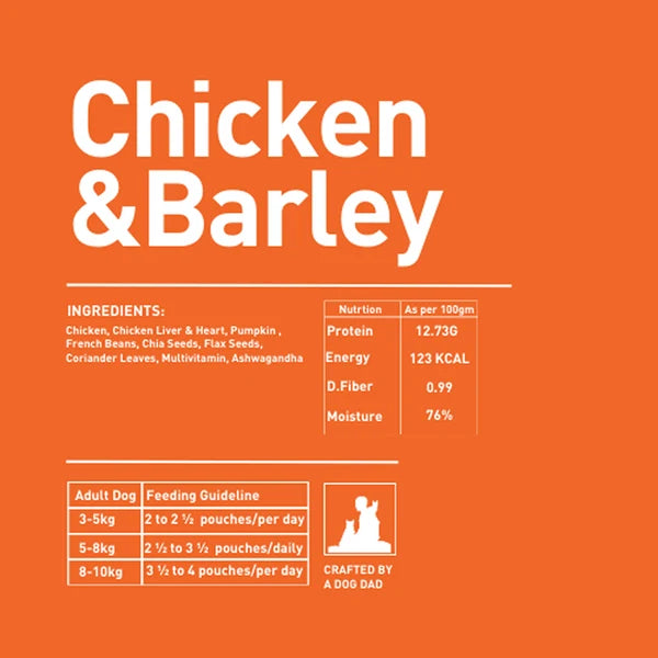 Homiee & Ginger Mini Meals chicken & barley benefits