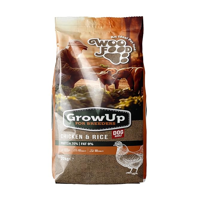 Woofood Grow Up for Breeders Adult Dog Dry Food 20Kg