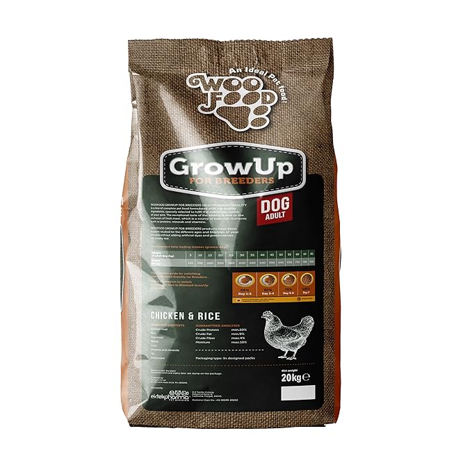 Woofood Grow Up for Breeders Adult Dog Dry Food 20Kg