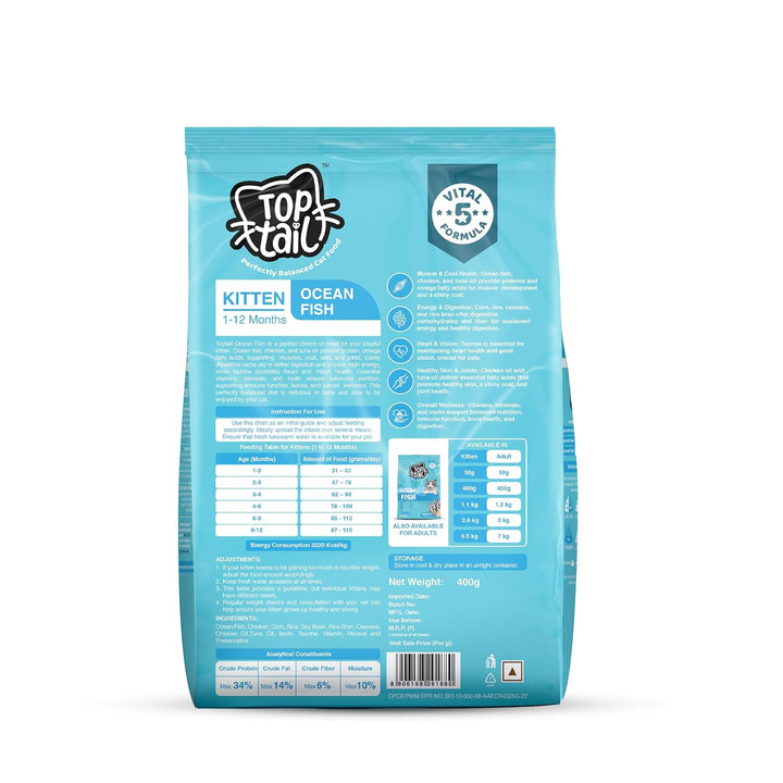 TOPTAIL KITTEN OCEAN FISH DRY FOOD