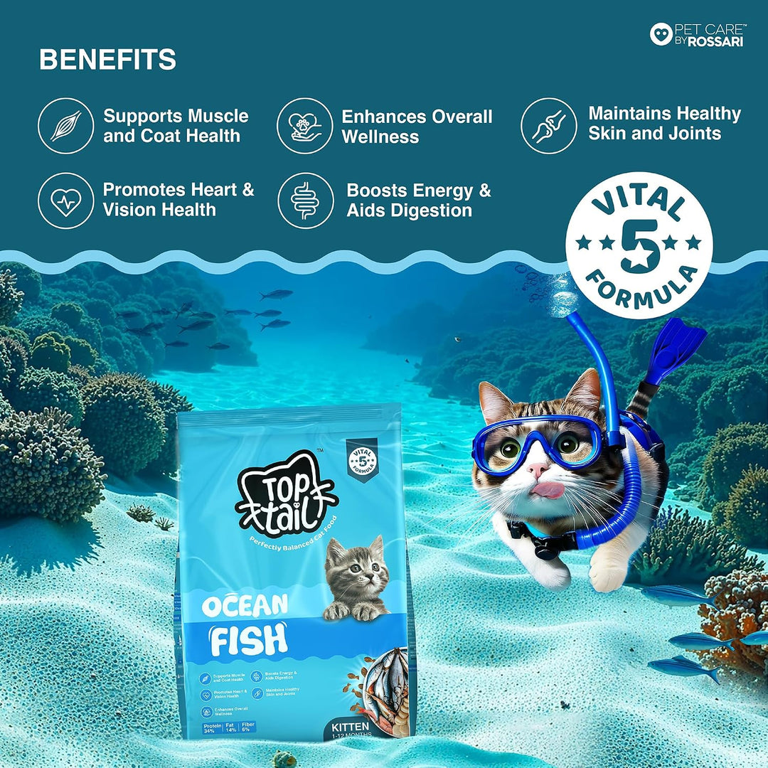 TOPTAIL KITTEN OCEAN FISH DRY FOOD