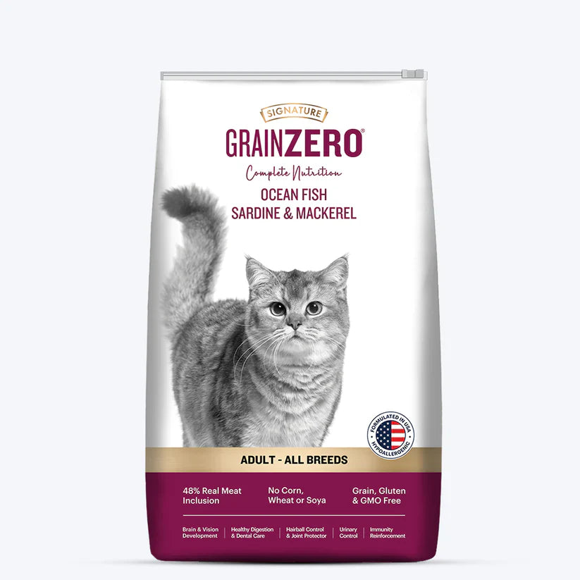 Signature Grain Zero Adult Dry Cat Food - All Breed Formula