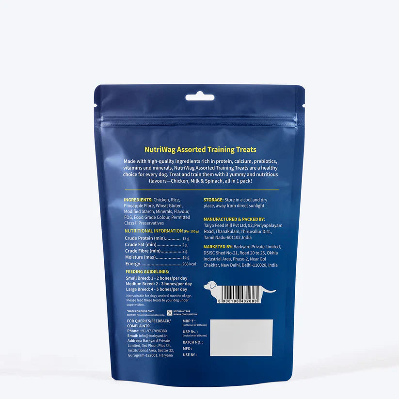 NutriWag Assorted Training Bites Treats For Dog - 200 gm