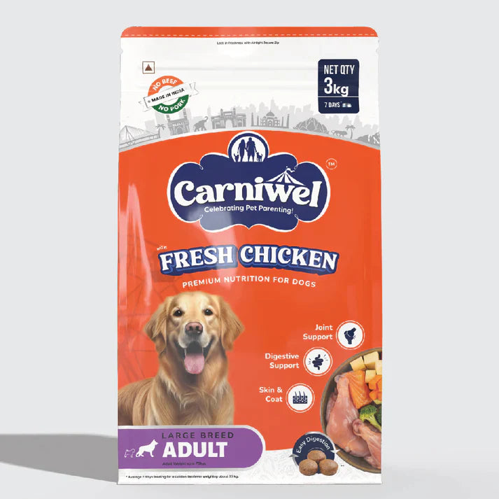 Carniwel with Fresh Chicken, Dry Dog Food for Large Dog, Adult