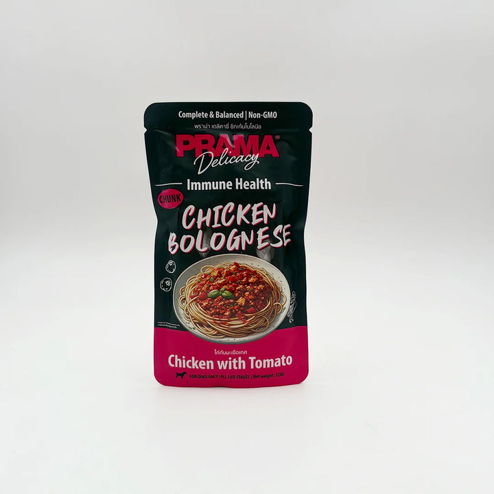 Prama Delicacy Chicken Bolognese – Immune Health Wet Dog Food Pouches 120g