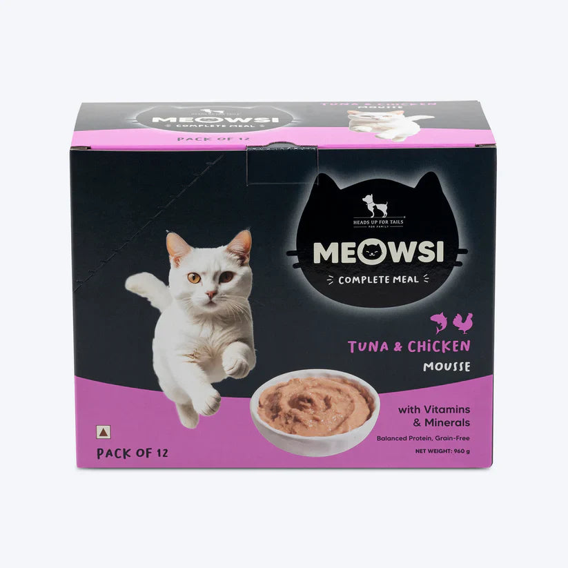 Meowsi by HUFT Tuna & Chicken in Mousse Cat Wet Food - 80 gm