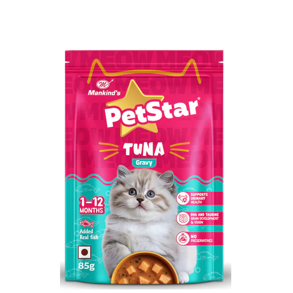 Mankind Petstar Tuna Gravy Kitten Cat Wet Food