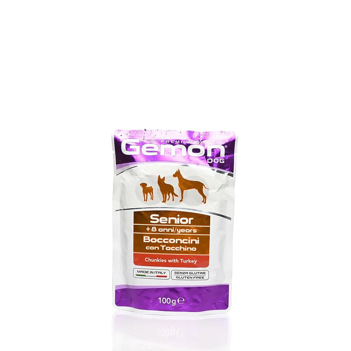 Stray Happy - GEMON CHUNKS SENIOR WITH TURKEY DOG FOOD-100 G