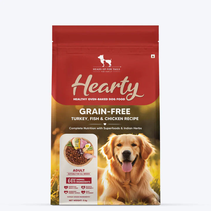 Hearty Turkey, Fish & Chicken Grain-Free Oven-Baked Adult Dog Food - All Breeds