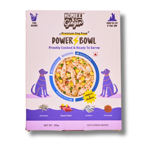 Homiee & Ginger Power Bowl Fish Fiesta fresh dog food
