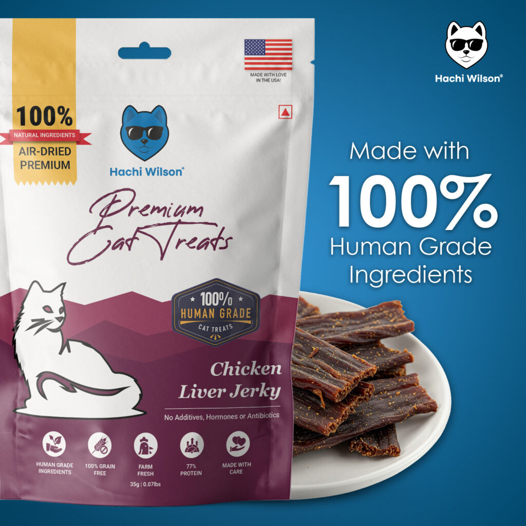 Hachi Wilson All-Natural Chicken Liver Jerky Cat Treats – High in Protein