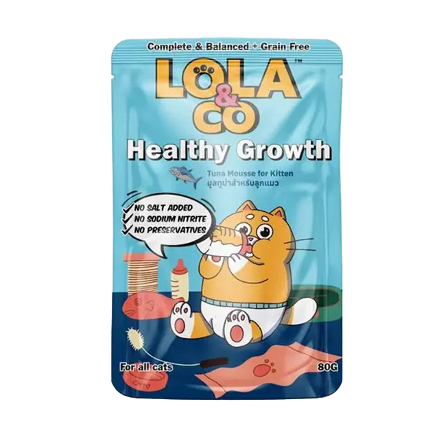 Lola & Co Healthy Growth Tuna Mousse for Kitten Pouch (80gm)