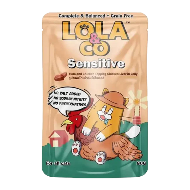 Lola & Co Sensitive Tuna & Chicken Topping Chicken Liver in Jelly (80gm)