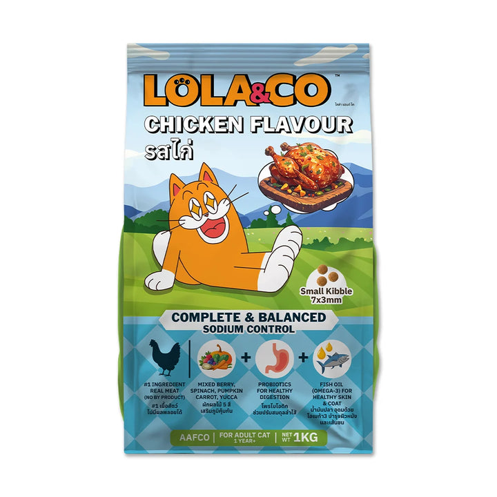 LOLA & CO Chicken Adult Cat Dry Food | Complete & Balanced Cat Kibble