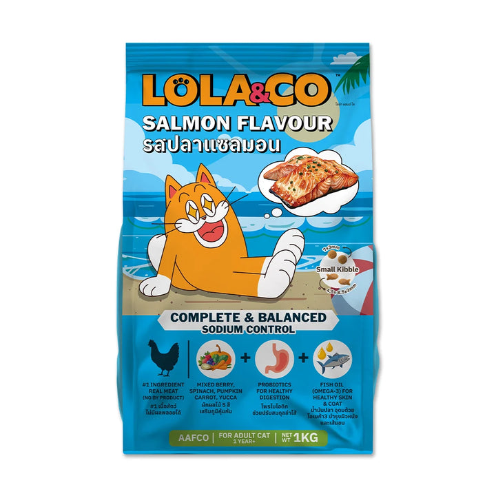 LOLA & CO Salmon Adult Cat Dry Food | Complete & Balanced Cat Kibble
