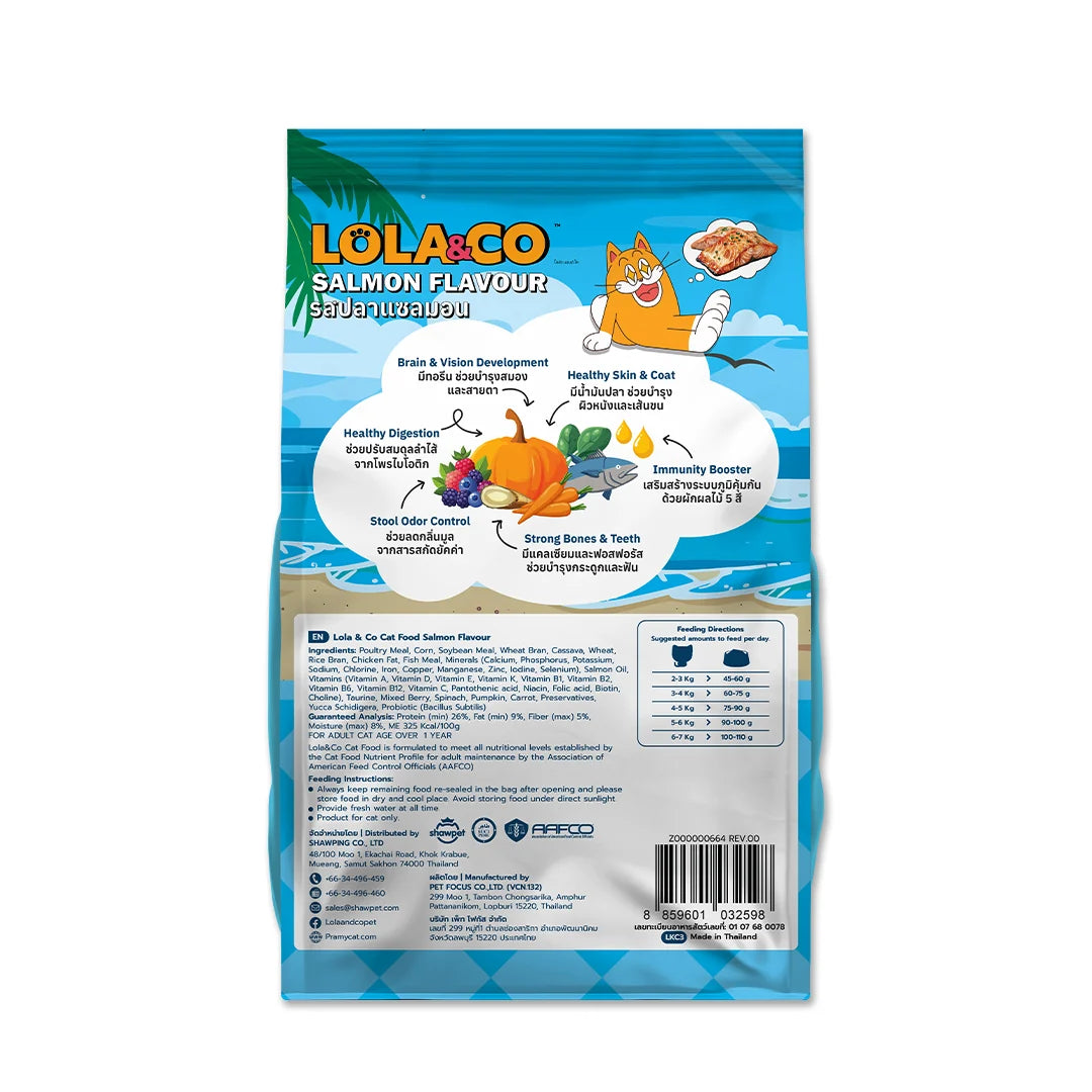 LOLA & CO Salmon Adult Cat Dry Food | Complete & Balanced Cat Kibble