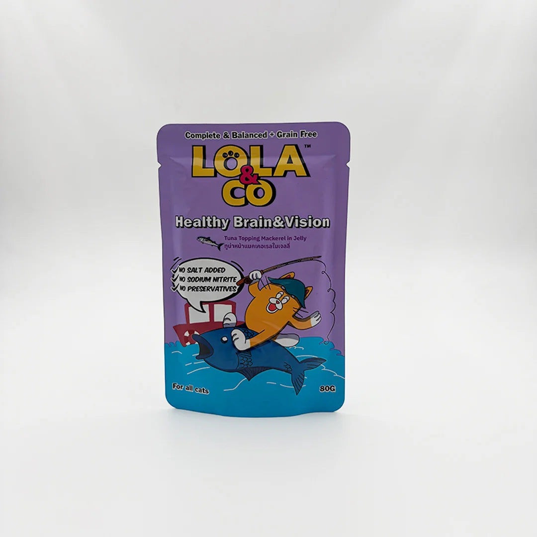 Lola & Co Healthy Brain & Vision Cat Food - Tuna Topping Mackerel in Jelly