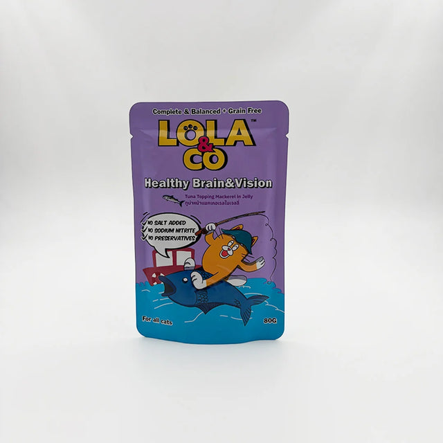 Lola & Co Healthy Brain & Vision Cat Food - Tuna Topping Mackerel in Jelly