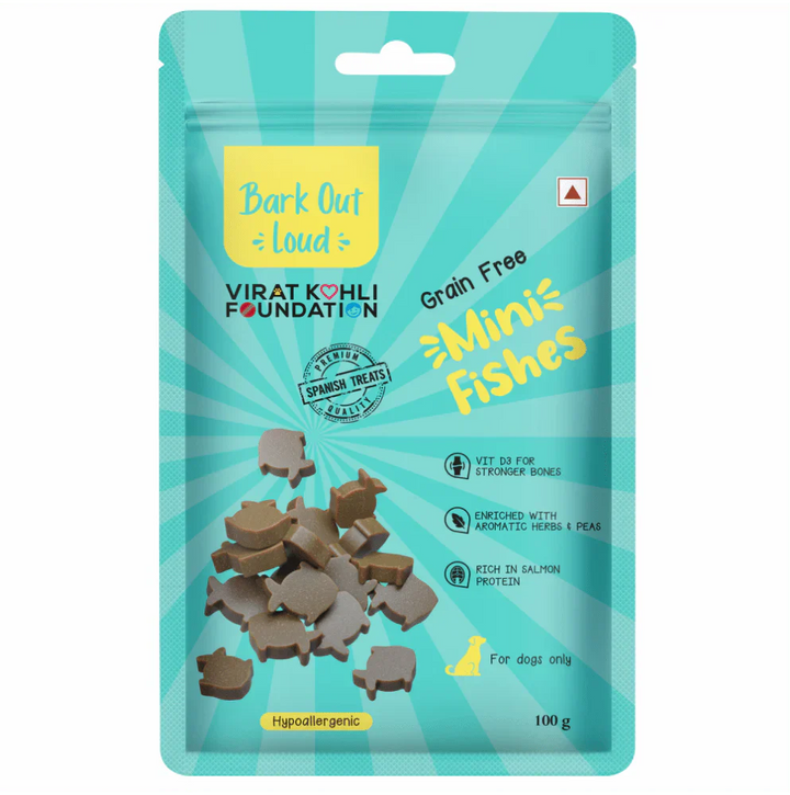 Bark Out Loud by Vivaldis Mini Fishes Grain Free & Hypoallergenic Dog Treats