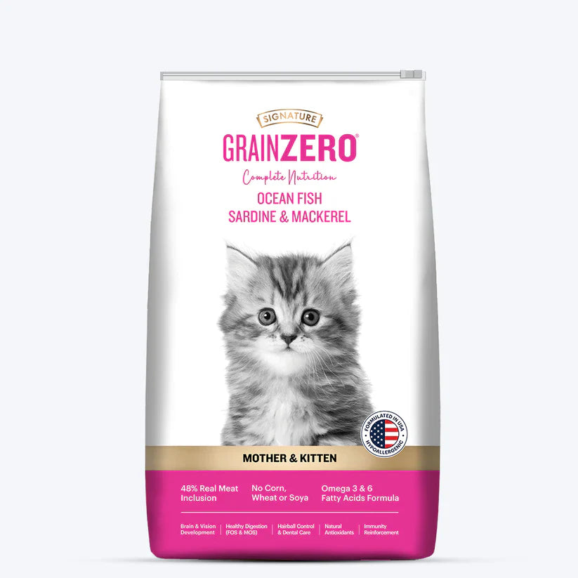Signature Grain Zero Mother & Kitten Dry Cat Food - All Breed Formula