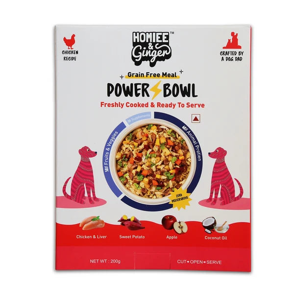Homiee & Ginger Power Bowl Chicken & Sweet Potato fresh dog food