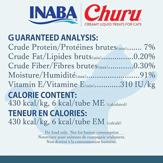 Inaba Churu Tuna with Salmon Recipe Lickable Puree Cat Treats (