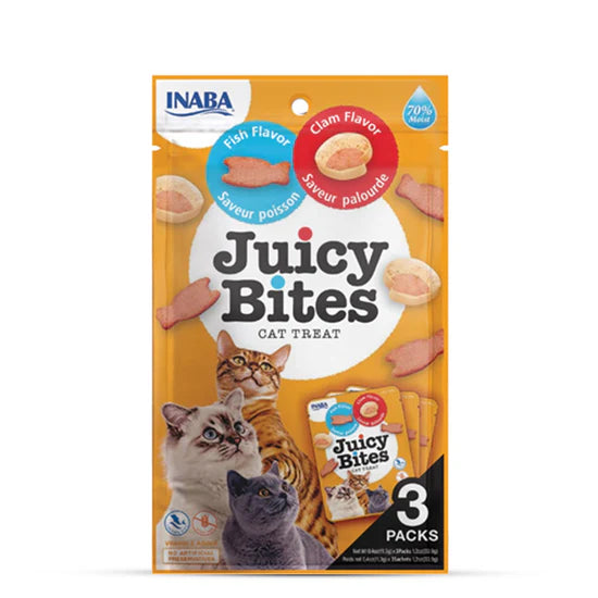 Inaba Juicy Bites Fish N Clam Flavor Cat Treat