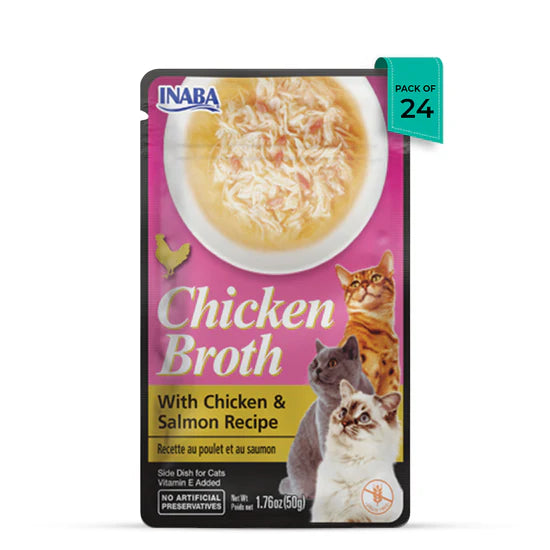 Inaba Chicken Broth Chicken With Salmon Wet Cat Food - All Breeds and Life Stages - 50g