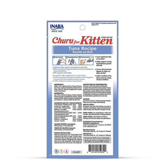 Inaba Churu For Kitten Tuna Recipe Creamy Cat Treat