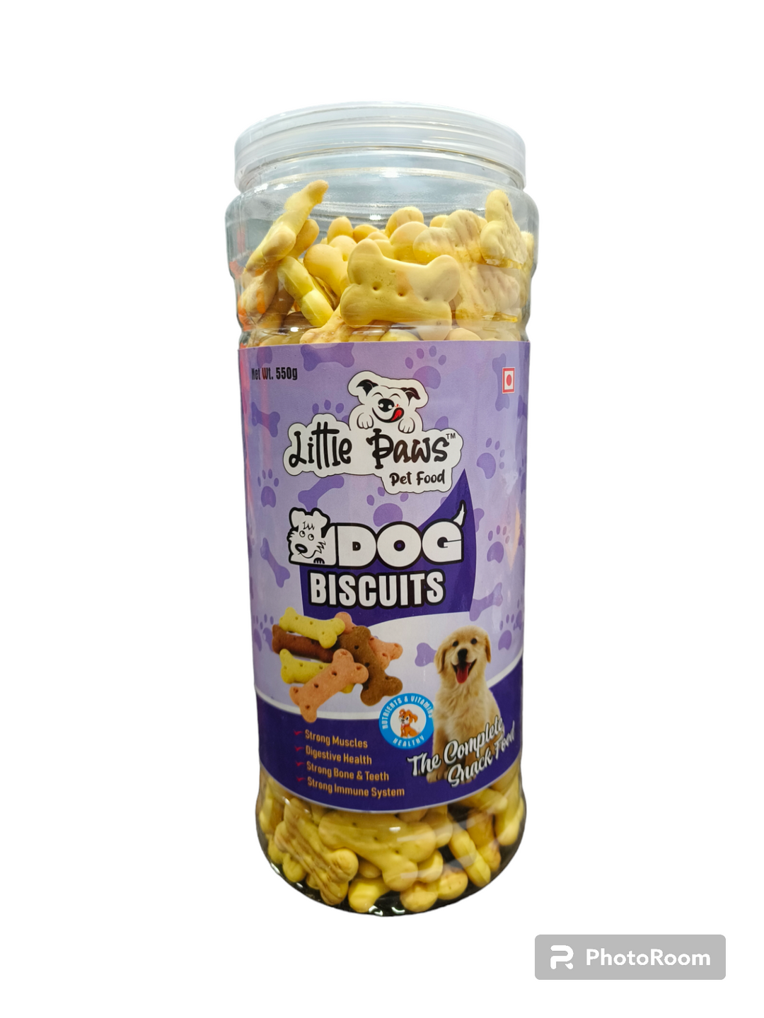 LITTLE PAWS Egg Flavour Biscuits Jar 550 Grms –NONVEG
