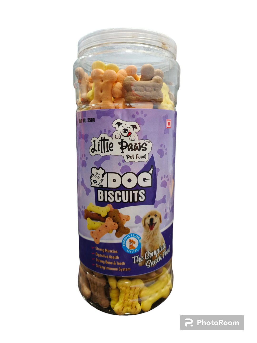 LITTLE PAWS Milk Flavour Biscuits Jar 550 Grms –NONVEG