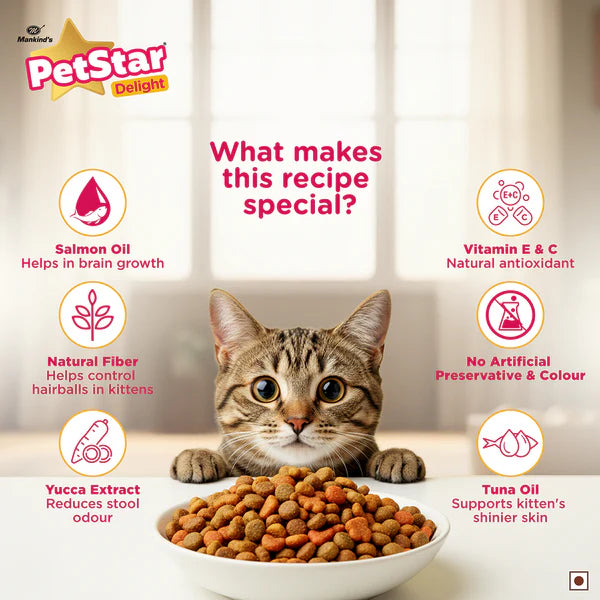 Mankind PetStar Ocean Fish Kitten Cat Dry Food