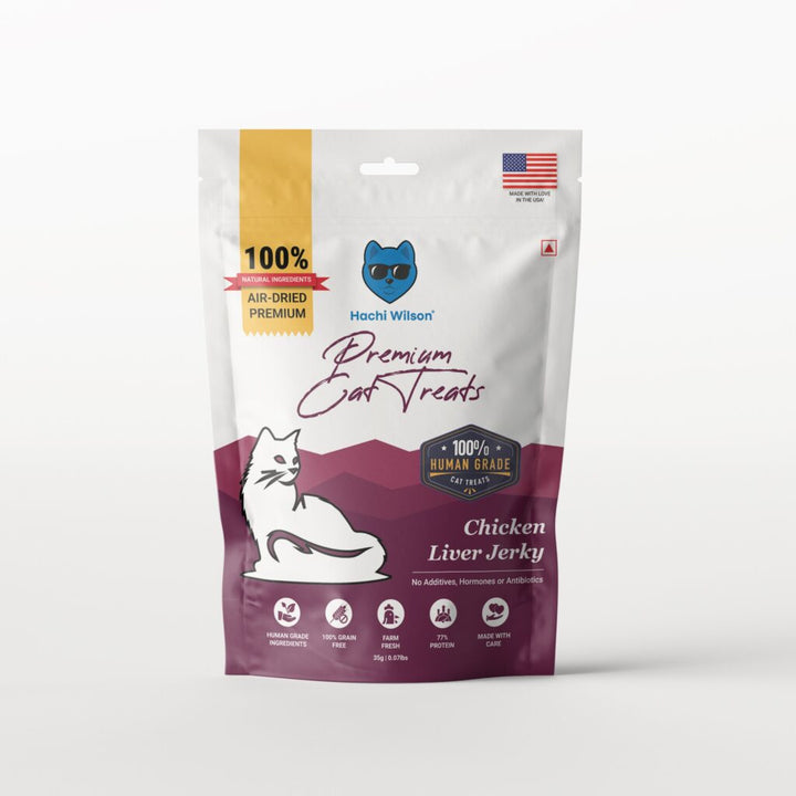 Hachi Wilson All-Natural Chicken Liver Jerky Cat Treats – High in Protein