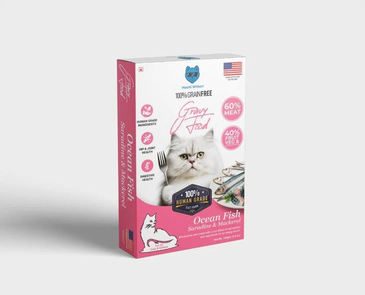 Hachi Wilson Premium Ocean fish Gravy Food for Cats – 100% Human-Grade, Grain-Free Cat Food